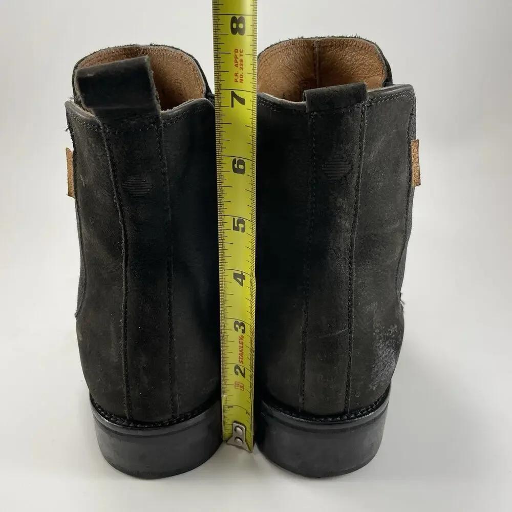 Hari Mari Midland Chelsea Boots Men Size 10 Brown Nubuck Ankle Slip On